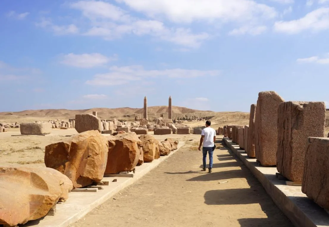 مدينة تانيس القديمة، الواقعة في شمال شرق دلتا النيل في مصر