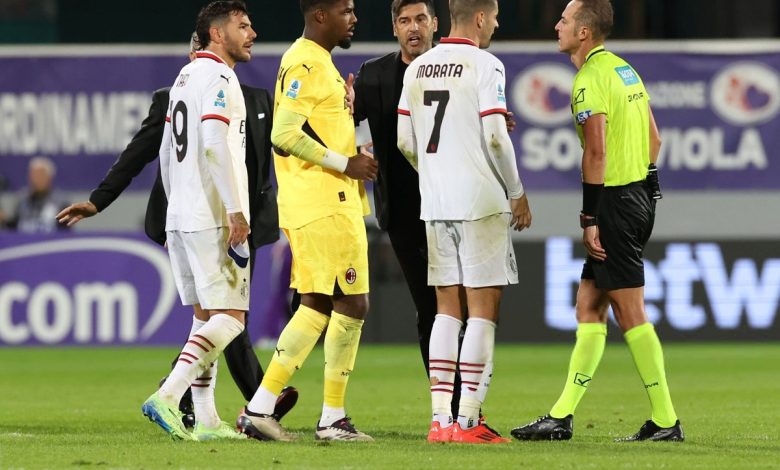 تفاصيل إيقاف لاعب ميلان وتغريمه ماليًا بعد شجار مع الحكم