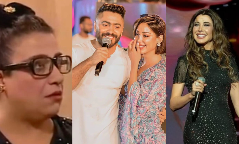 النشرة الفنية.. بسمة بوسيل تنافس تامر حسني وآخر أغاني نانسي عجرم مع رحيم