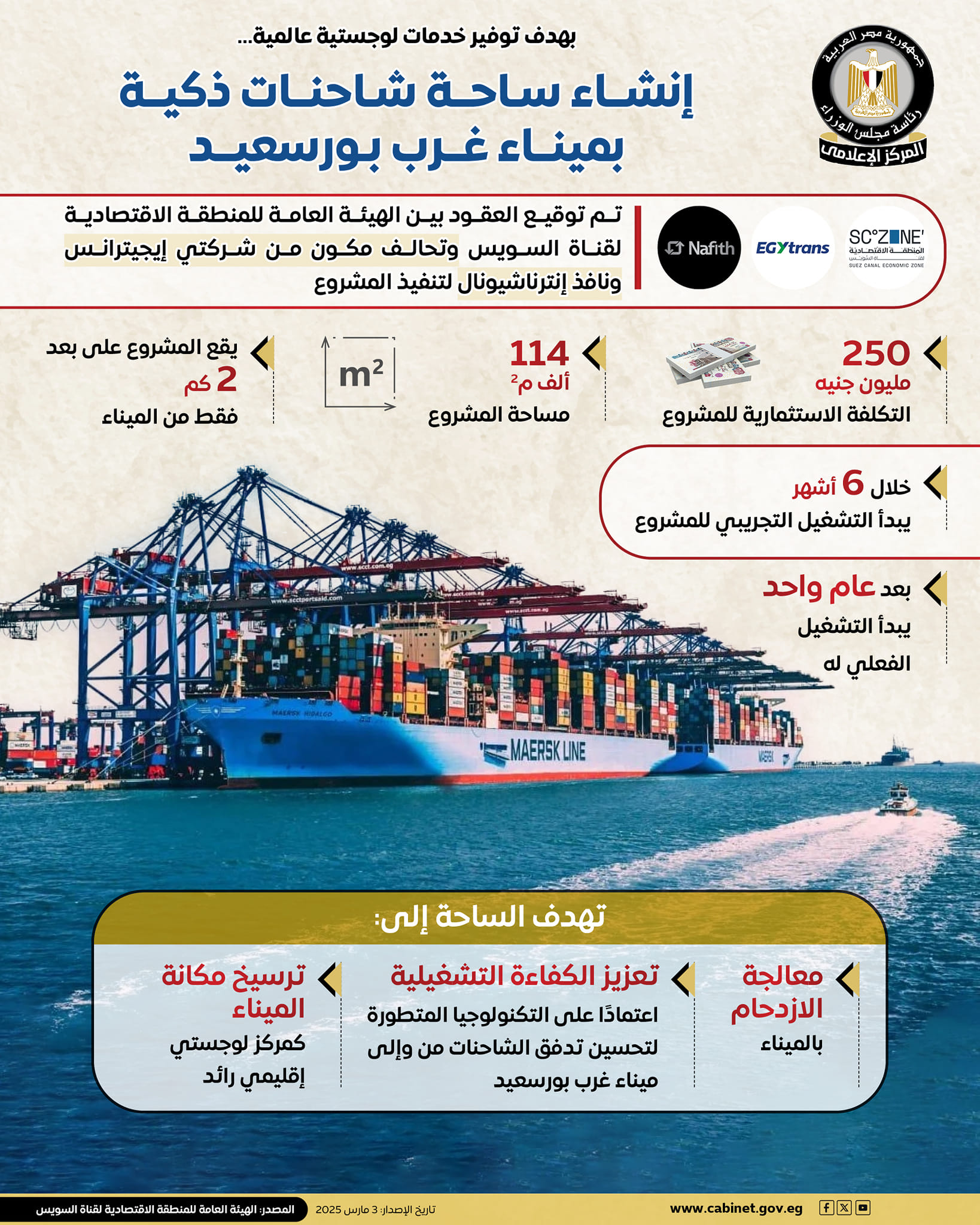 انفوجراف عن ساحة الشاحنات
