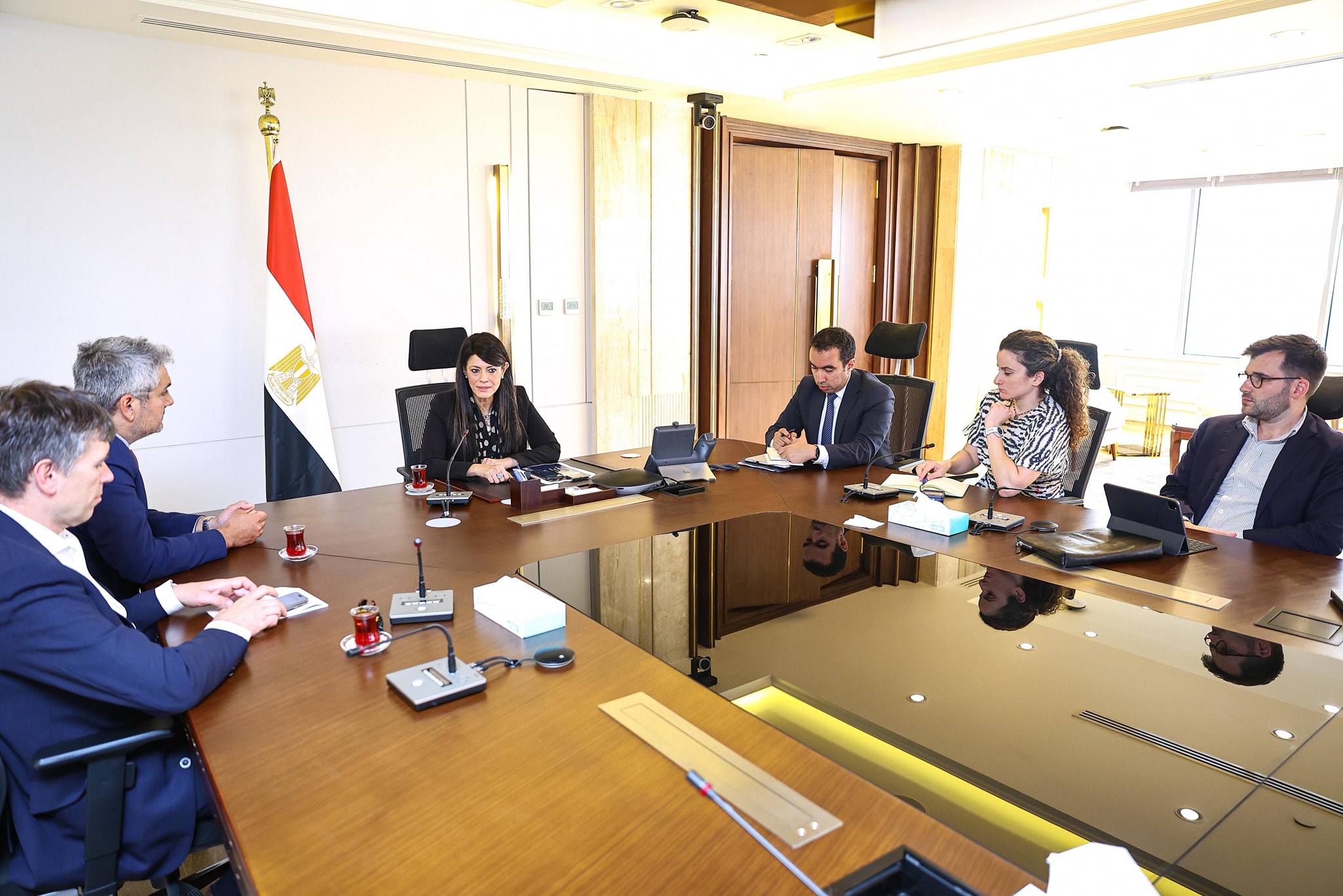 وزيرة التخطيط وكبير الاقتصاديين بمؤسسة «جولدمان ساكس» المالية الدولية