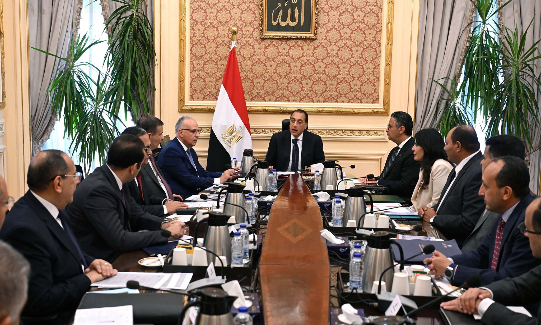 رئيس الوزراء ووزيري الزراعة والري