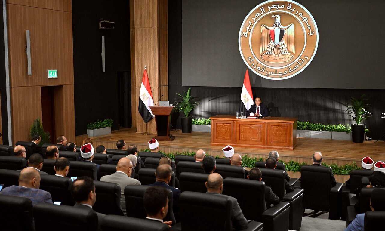 الدكتور مصطفى مدبولي خلال مؤتمر صحفي لمجلس الوزراء