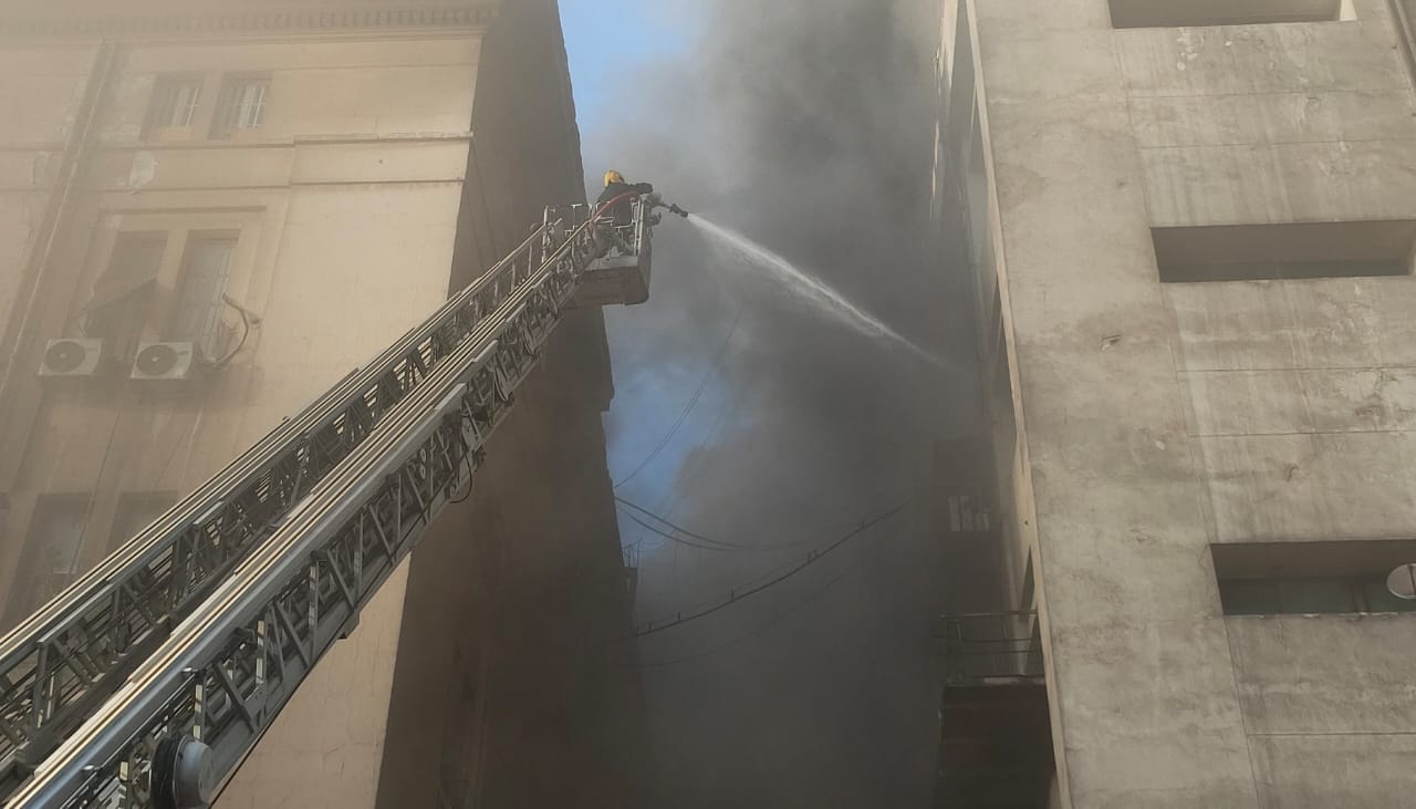 حريق سنترال رمسيس