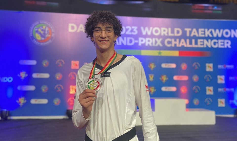 عبد الله عصام لاعب منتخب مصر للتايكوندو