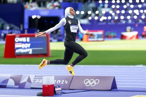 إسراء عويس بطلة مصر في الوثب الطويل