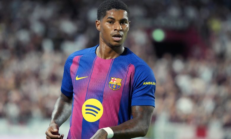 ماركوس راشفورد لاعب برشلونة